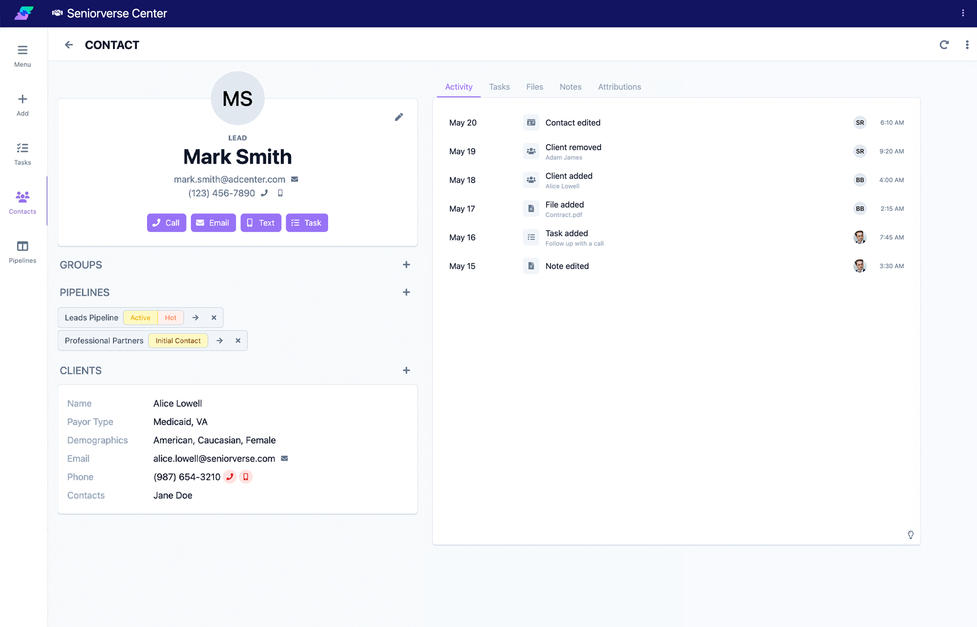 Seniorverse App Screenshot - Planner