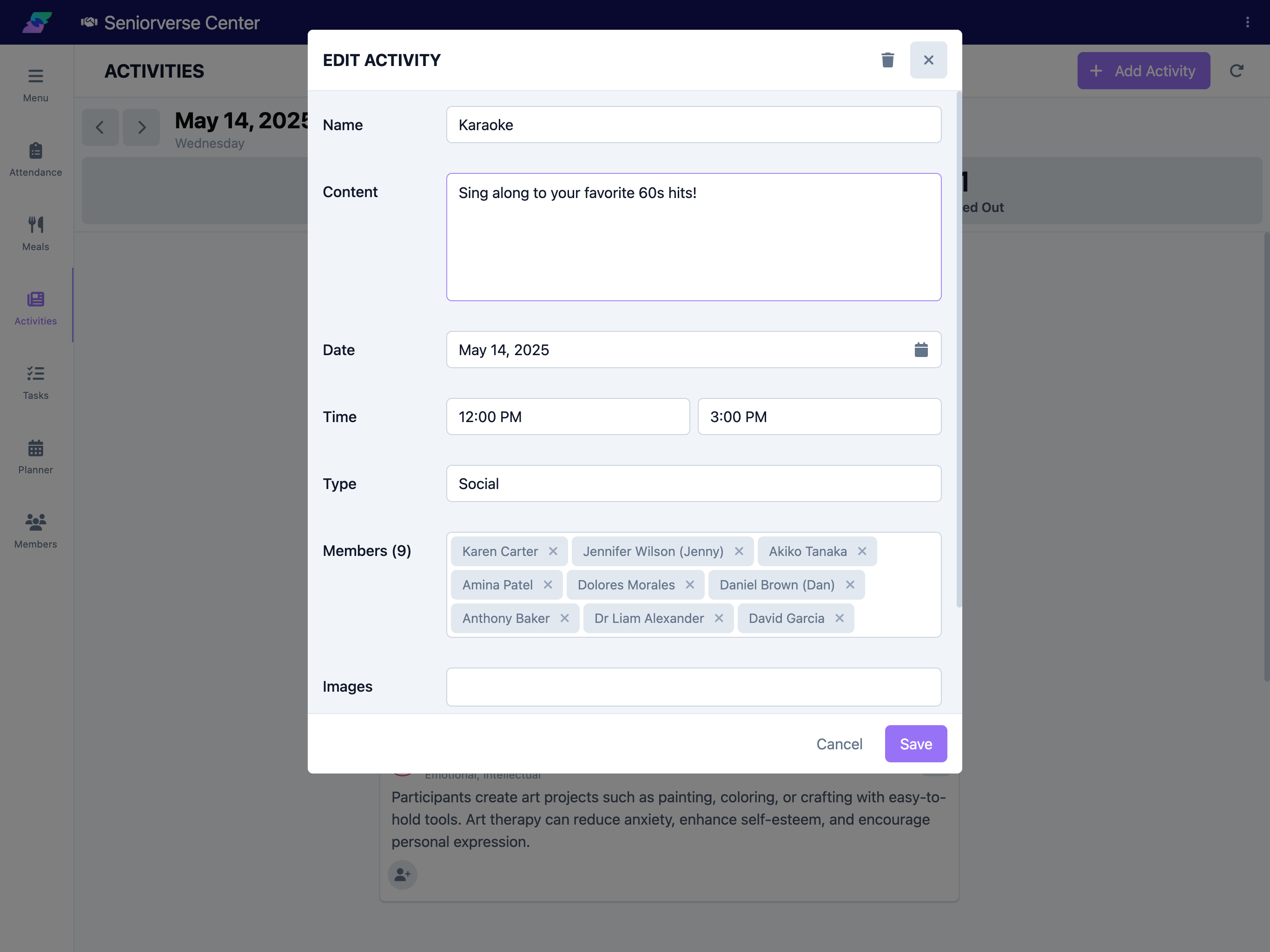 Activities Feed