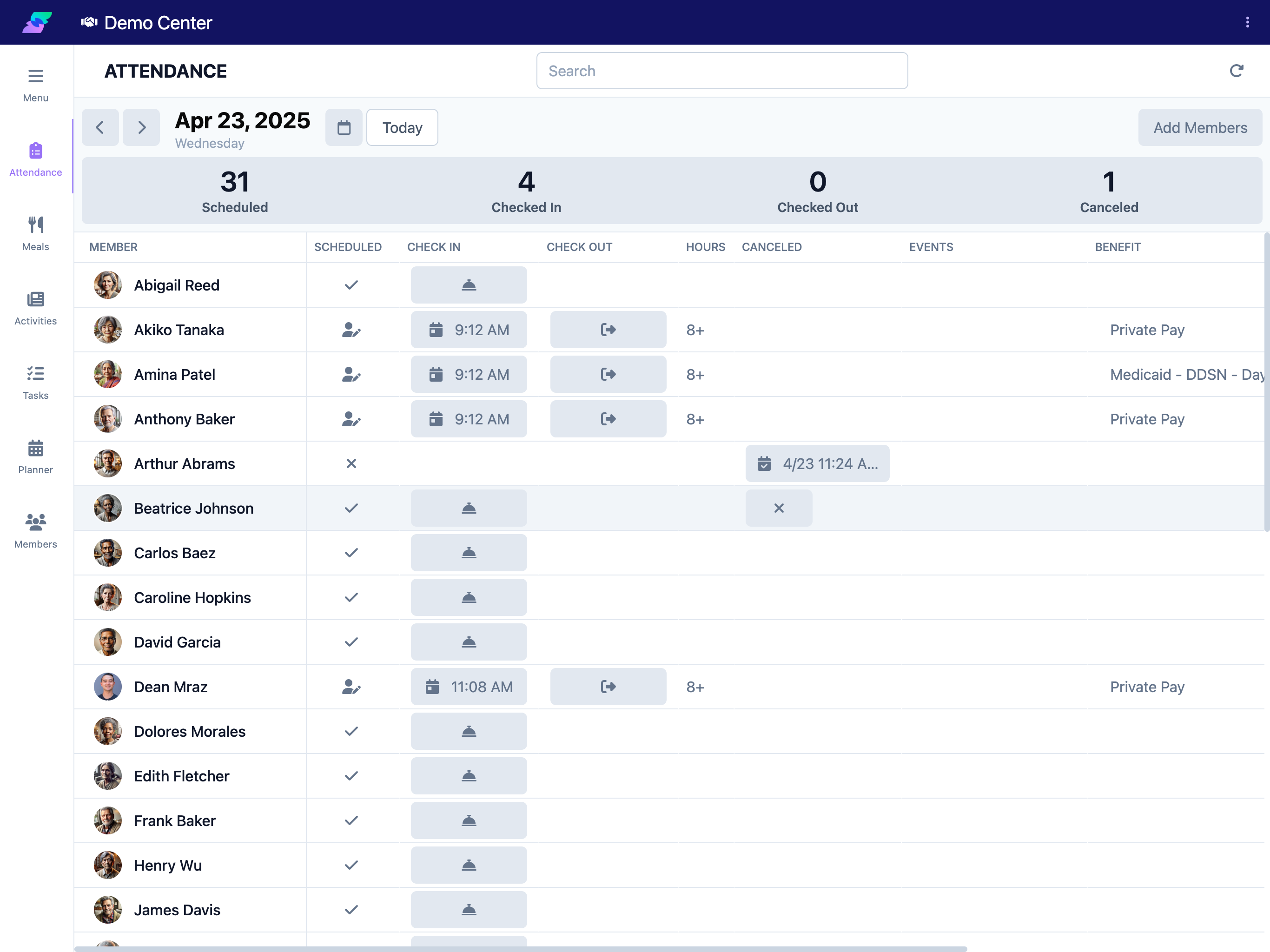 Simple Attendance Tracking