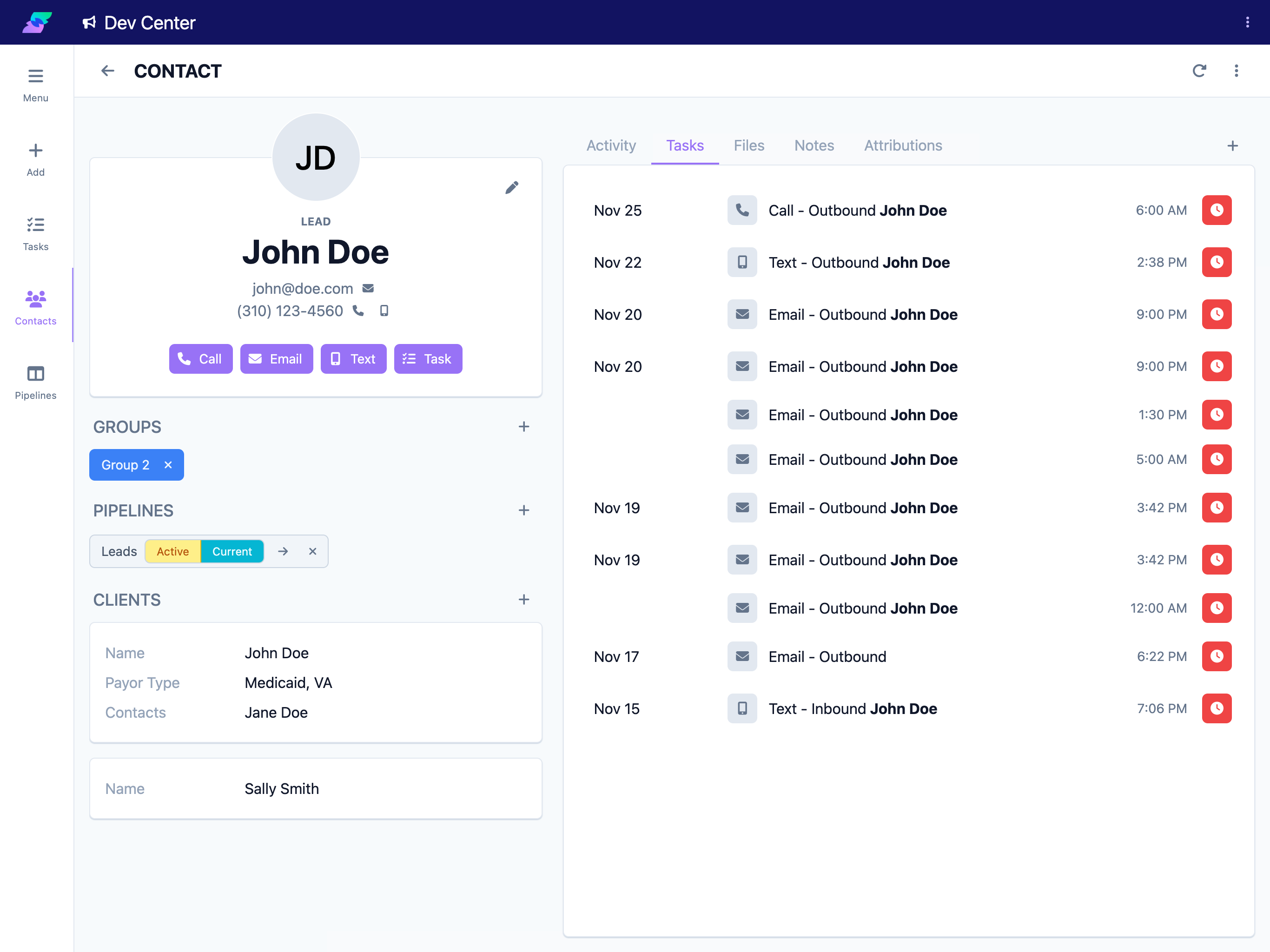 Track Inquiries and Guide Families
